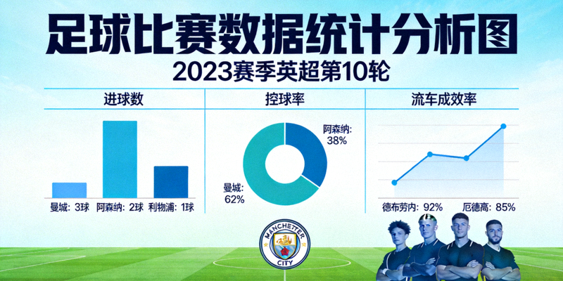 足球比赛数据统计图表分析图